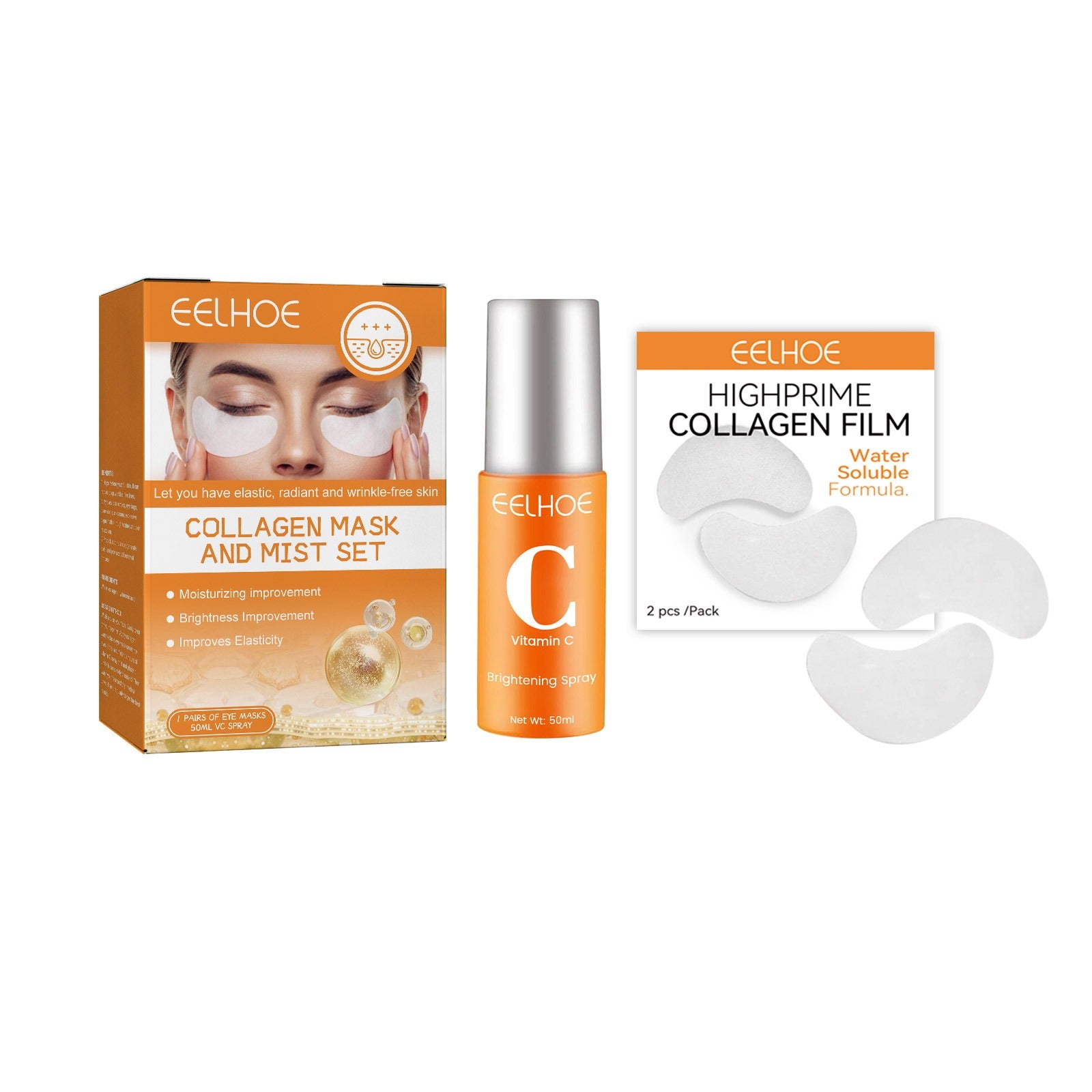 Collagen Eye Mask Spray Set Anti aging anti wrinkle anti aging collagen hydrating and moisturizing