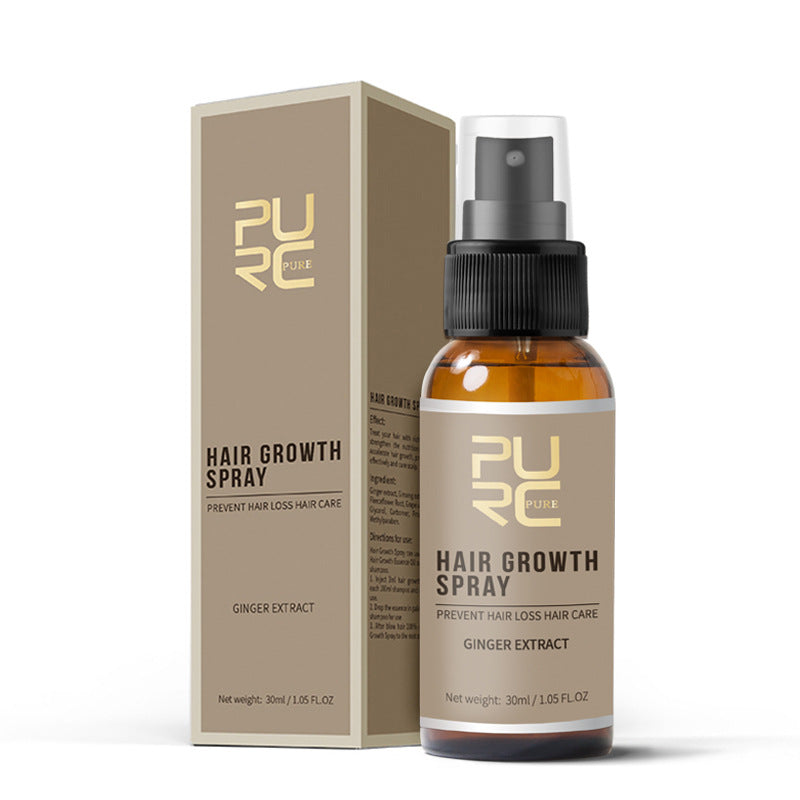 Purc 30ml Hair Growth Spray Natural Ginger Essence Spray Effective Extract Anti Hair Loss Nourish Root Hair Care Treatment